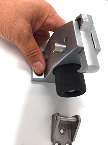 Edelstahl Boden-Türfeststeller Türstopper für Boden-Montage Tiefe: 90 mm Türpuffer mit 30 mm Gummiauflage