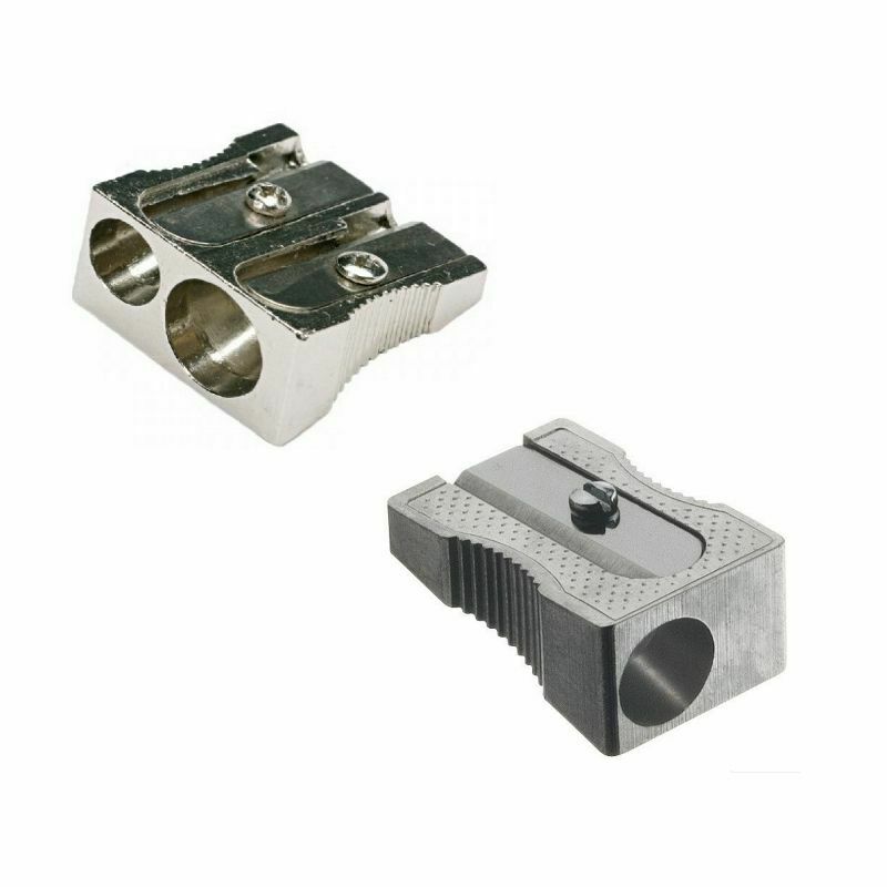 1 Set Anspitzer Bleistift Spitzer Doppel Metall Anspitzer Keilform Blockform - fenster-bayram