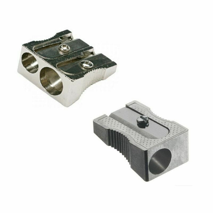 1 Set Anspitzer Bleistift Spitzer Doppel Metall Anspitzer Keilform Blockform - fenster-bayram