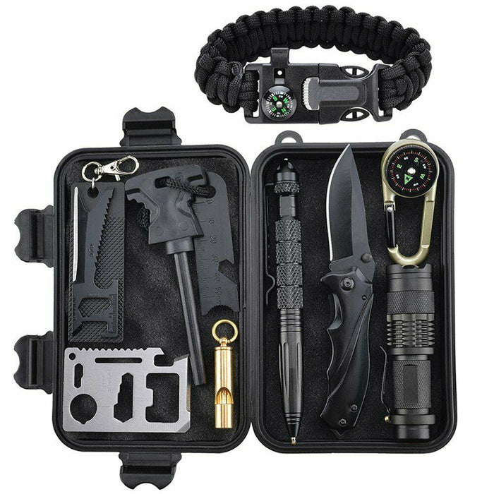 10 in 1 Selbsthilfe Außen Multifunktions Outdoor Survival Kit Erste Hilfe Set - fenster-bayram