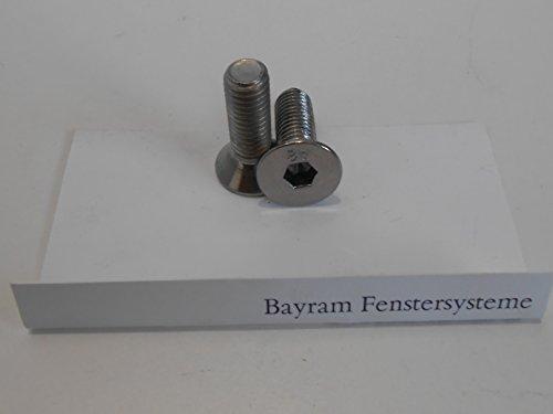 10 Stck Senkkopfschrauben DIN 7991 Edelstahl V2A Inbus M8x30 Senkkopf - fenster-bayram