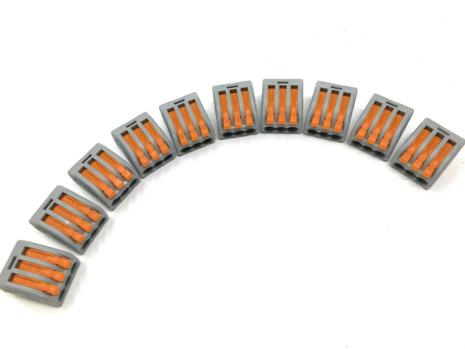 10 x WAGO 3Klemmen 222-413 - Leuchten Hebel Verbindung Klemmen - für Kabel -4mm² - fenster-bayram