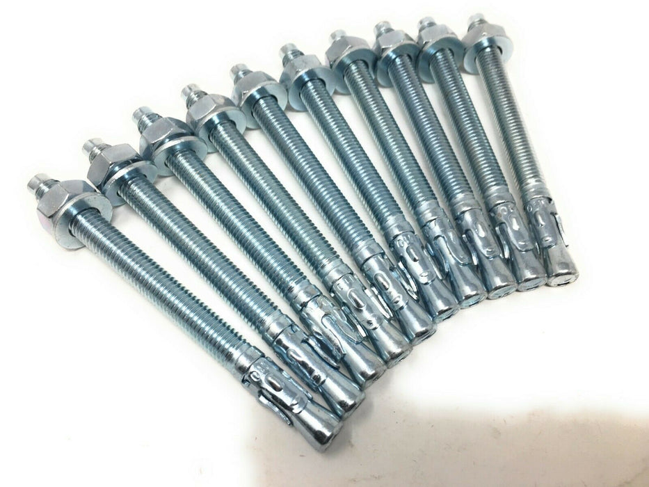 10x M10 x120 Bolzenanker Schwerlastanker Schwerlastdübel Ankerbolzen Keilanker - fenster-bayram
