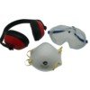 Kapselgehörschutz Grobstaubmaske Schutzbrille Werkzeuge
