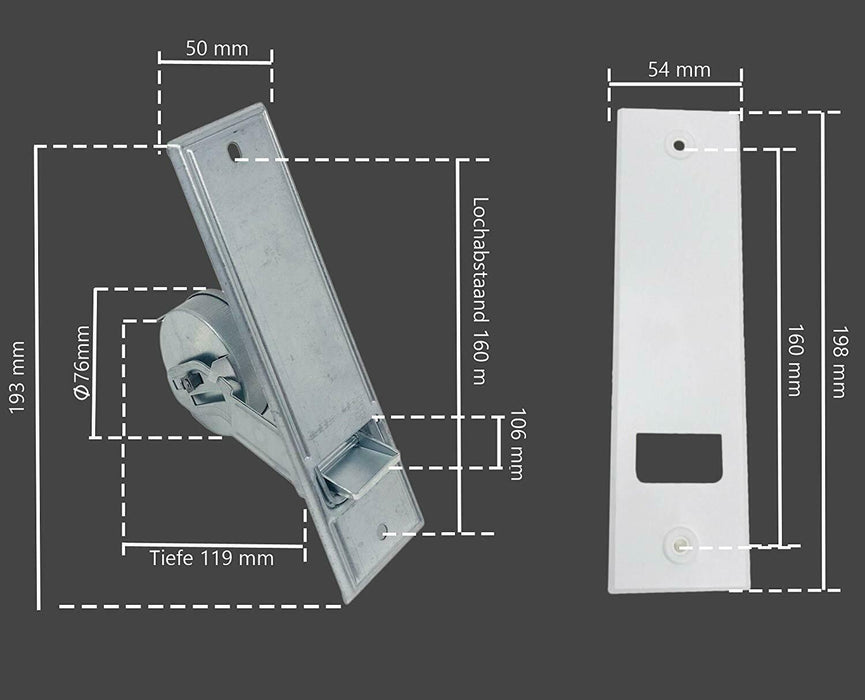 1x 160 Lochabstand 5m Gurt Rolladenwickler wickler Rollladen Wickler - fenster-bayram