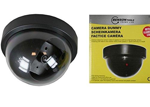 1x Dummy Kamera LED Überwachungskamera Attrappe Fake Alarmanlage Videokamera - fenster-bayram