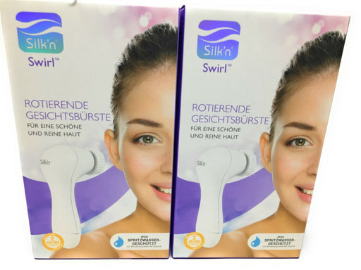 2 Stck Silk'n Swirl rotierende Gesichtsbürste Reinigungsbürste fürs Gesicht,weiß - fenster-bayram