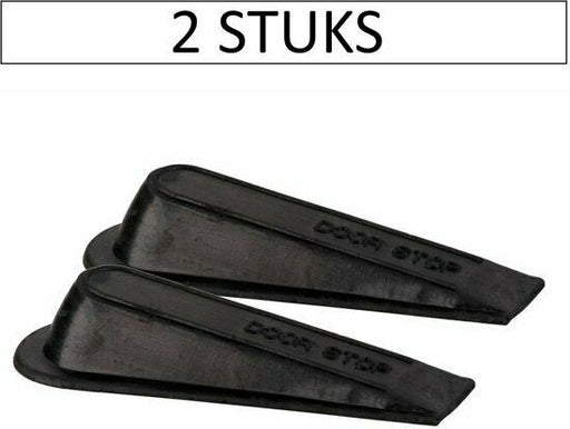 2 StckTÜRSTOPPER GUMMI-TÜRKEIL DOPPELPACK TÜR STOPPER R 2 TLG SCHWARZ 002938PUFF - fenster-bayram