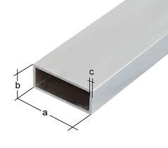 Alu Vierkantrohr 0,5 Meter 100x100x4 mm Aluminium Vierkant