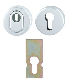 Schutzrosetten Modell: 42NSB-ZA HOPPE-Aluminium-Schutz-Schlüsselrosette mit Zylinder-Abdeckung für Außentüren