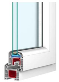 Kunststofffenster 70mm Bautiefe - 100x100 weiss 2-fach verglast Maßanvertigung von Bayram Fenstersysteme
