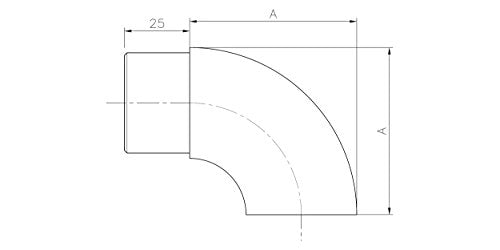 Endstück V4A 42,4x2,6 mm geschliffen