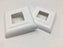 2 x Abdeck Rosetten Eckig für Geländer | Rohre | Heizungen Weiß Nach Auswahl (Innenmass 30x30 mm)