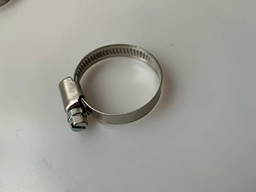 Schlauchschellen 25-40 mm aus W4 Edelstahl, 1 Stück, Bandbreite 9 mm, Rostfreien V2A Schlauchklemmen Schlauch Clips Rohrschellen für Gartenschlauch, Teich, Sprinkler, Pool