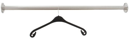 Edelstahl Garderobenstange Kleiderstange 33,7 mm aus V2A - Länge: 150 cm