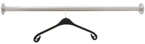 Edelstahl Garderobenstange Kleiderstange 33,7 mm aus V2A - Länge: 25 cm