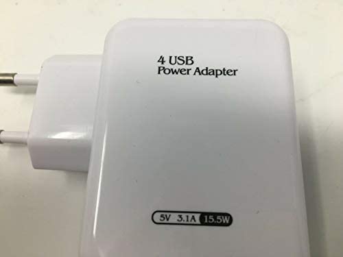 4-Fach Mehrfachstecker 5A Ladegerät Netzteil Kabellos Ladestation merfach-Stecker USB Port Adapter für die Steckdose