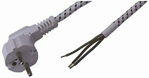 Heißgeräte Bakelit Duroplast Stecker SCHWARZ für Waffeleise, Bügeleisen alte Norm für bis zu3x1qmm Kabel zum selber konvektionieren NACH AUSWAHL (Kabel ohne stecker)