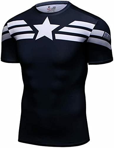 Herren Mode Amerika führend Logo Runing Übung Hemd Fitness Sport Short Sleeve