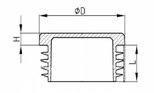 20 x Lamellenstopfen Rundrohrstopfen Ø 30 mm (Außen) Stopfen SCHWARZ