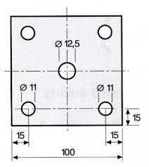 Eisenplatte Stahlplatte Eisen Stahl Platte Ankerplatte 100x100 x5mm