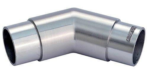 CROSO 40500 Eckbogen rund 45° für Rohr ø 42,4 x 2,0 mm, Edelstahl geschliffen V2A, für Ø42,4x2,0mm, geschl