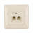 UAE 8/8(4/4) - IAE - Universal-Anschlussdose - Telefondose - 2X RJ45 Buchse - 2-Fach - 4-polig - CAT 3 - Unterputz AP - mit Abdeckung - Schraubanschluss - beige
