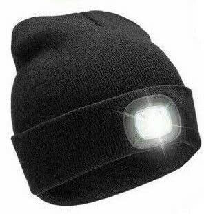 Mütze mit Licht LED Wiederaufladbare USB Strickmütze Winter Warme Mütze Kappe