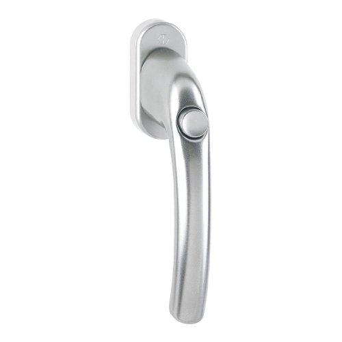 Hoppe Tôkyô Fenstergriff mit Druckknopf Aluminium Natur duraplus inkl. Schrauben Stift 42 mm