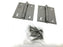 2 x Silber Ton Edelstahl Schrank Tür Hintern Scharniere mit Schrauben (40x50)