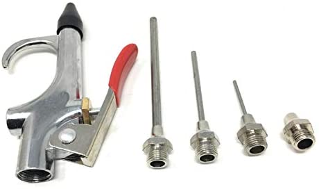 Druckluft Ausblaspistole 5-tlg. 4 Düsen Bis 200 Mm Pressluft Blaspistole Druckluftgerät Druckluftpistole Druckregulator Werkzeug Set