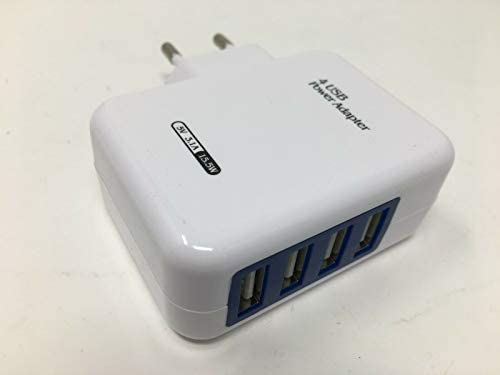 4-Fach Mehrfachstecker 5A Ladegerät Netzteil Kabellos Ladestation merfach-Stecker USB Port Adapter für die Steckdose