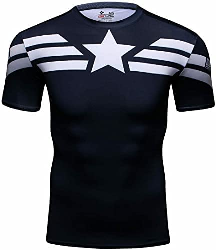 Herren Mode Amerika führend Logo Runing Übung Hemd Fitness Sport Short Sleeve