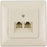 UAE 8/8(4) - IAE - Universal-Anschlussdose - Telefondose - 2X RJ45 Buchse - 2-Fach - 4-polig - CAT 3 - Unterputz UP - parallel - mit Abdeckung - Schraubanschluss - beige