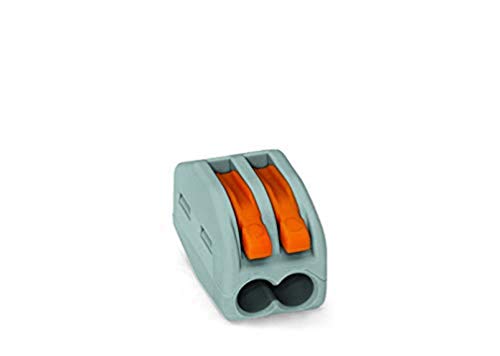 WAGO® Klemme, 2-Leiter, 4 mm², Verbindungsklemme mit Hebel, 222-412 (50 Stück)