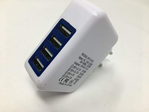 4-Fach Mehrfachstecker 5A Ladegerät Netzteil Kabellos Ladestation merfach-Stecker USB Port Adapter für die Steckdose