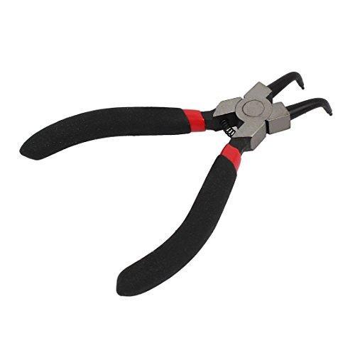 sourcingmap® 125mm Länge Plastik beschichteter Griff Intern gebogene Sicherungsring-Zange