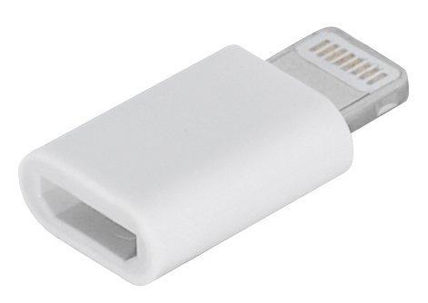 Lightning-Adapter, Stecker auf Mirco USB-B-Buchse, mit Chip, zum Anschluß eines iPphone, iPad, iPod an Ladegeräte oder Micro USB-Kabel, zum Laden + synch.