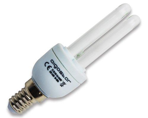 Aigostar 100513 Energiesparlampe T2 2U 5 W, kleines Gewinde und kühles Tageslicht, A, 240 V, E14