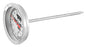 FMprofessional Bratenthermometer, Grillthermometer mit Skala, Fleischthermometer für alle Fleischarten und Backwaren (Farbe: Silber/Schwarz), Menge: 1 Stück