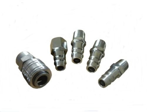 Unbekannt Druckluft Schnellkupplung Stecknippel Set Adapter Stecker Anschluss AG IG 1/4"