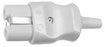 Geräte-Steckerdose mit Schutzkontakt " alte Norm " mit Porzellan in weiß, nur für den Export in Nicht-EU-Staaten