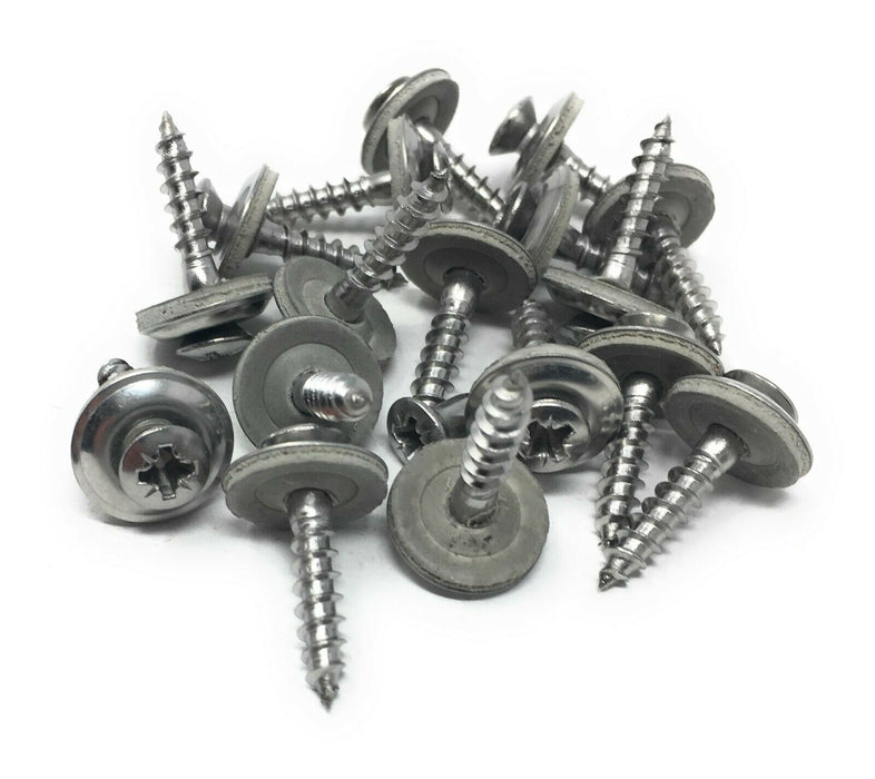 25x Spenglerschrauben 4,5 mm x 25 V2A A2 Edelstahl 15mm EPDM Dichtscheibe