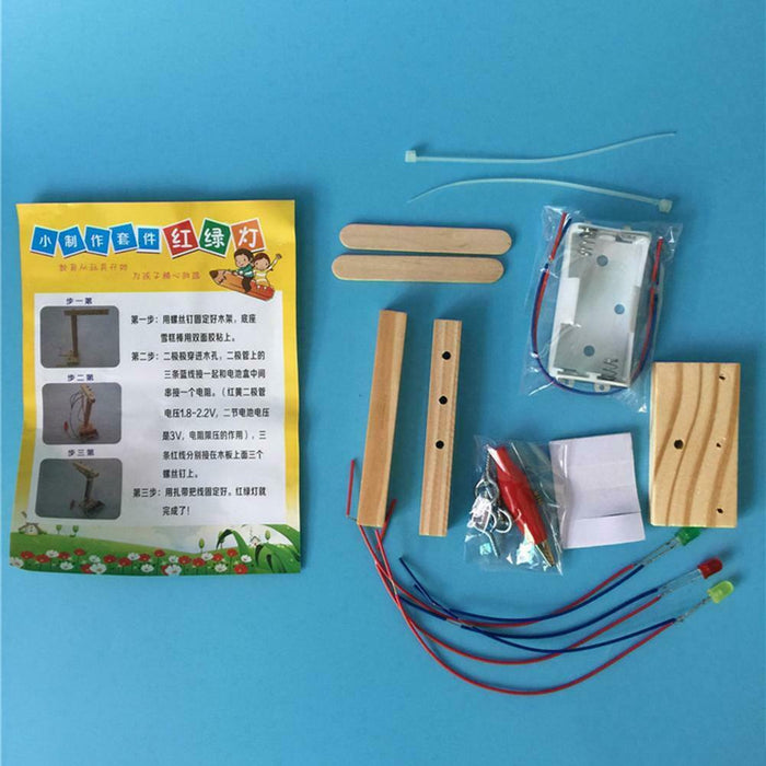 DIY Verkehrs Licht Kinder Wissenschaft Experiment Kits Montiert Puzzles Pädagogi