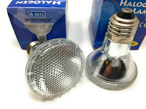 2x Halogen Reflektor Strahler 100 Watt  Flood 38°  E27  glüh-birne lampe leuchte