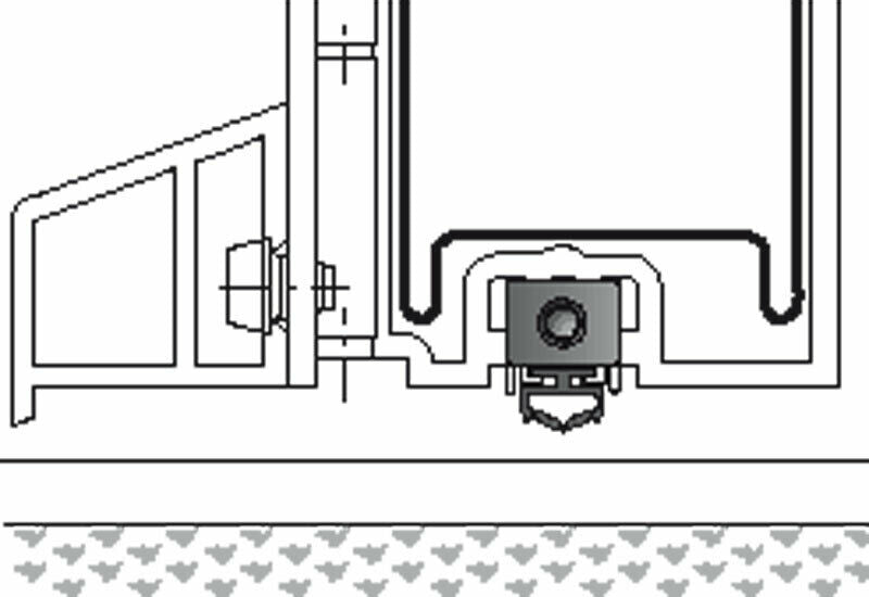 Deventer Automatische Türdichtung DBM 1212 Mini Bodendichtung Türdichtung
