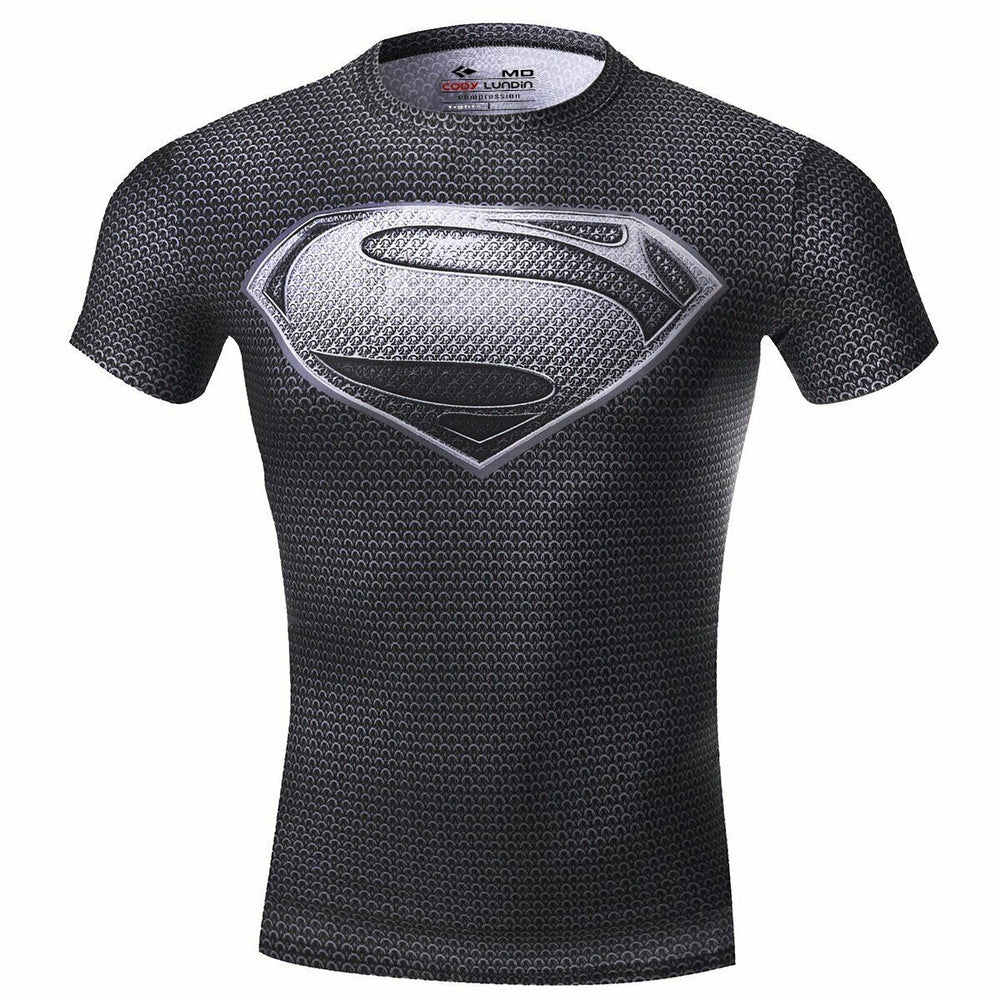 Cody Lundin Mens Super Hero Fitness T-Shirt Männer Kompression Joggen Bewegung