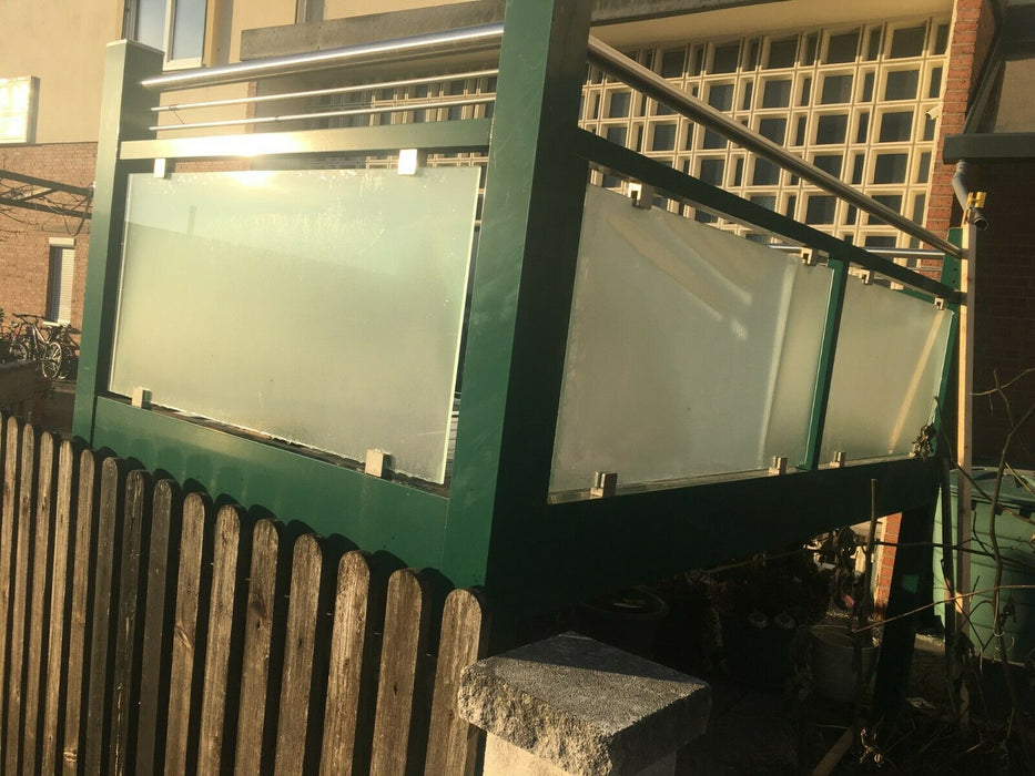 Balkon Anbau Fertig Pulverbeschichtung Sichtschutz Glas Terasse Alu Aluminium