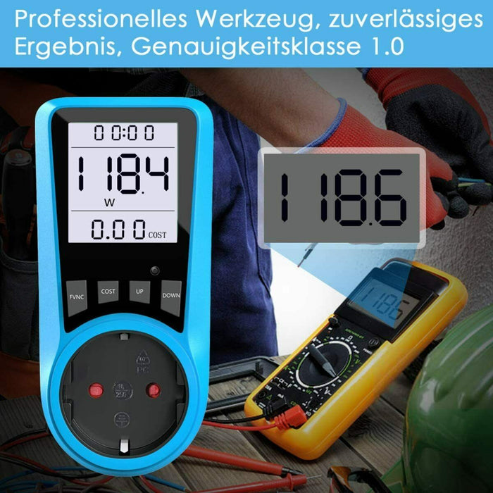 Stromkostenmessgerät, BMK Stromzähler Leistungsmessgerät Energiekostenmessgerät