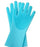 Blue 2 in 1 Handschuhe und Bürste Schrubber für Spülmaschinen Haustier Haarpfleg